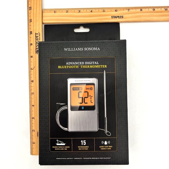 Williams-Sonoma Advanced Digital Bluetooth Thermometer Audible Alert for Cooking - Picture 10 of 15